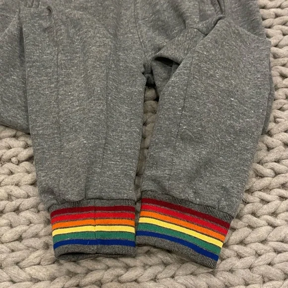 Aviator Nation heather grey rainbow rib pocket sweatpants! - Picture 3 of 5